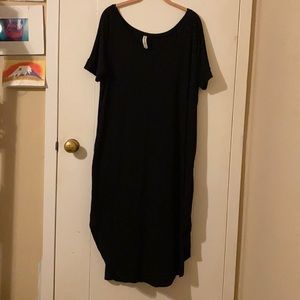 Black midi dress